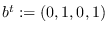 <span> $ </ span> b ^ t：=（0,1,0,1）<span> $ </ span>